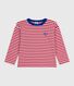 T-shirt a maniche lunghe in cotone a righe bambino