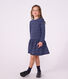 Abito a maniche lunghe in cotone a righe bambina