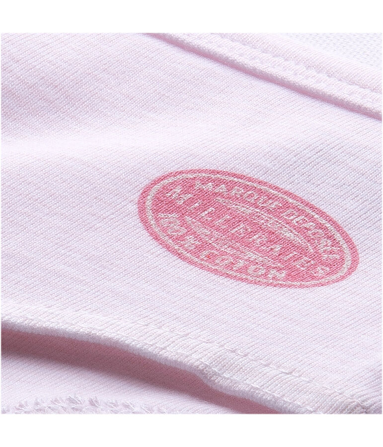 Shorty bambina a millerighe rosa/bianco