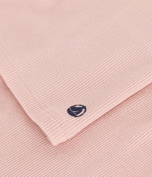 Pigiama shorts e canotta a tinta unita in cotone e lyocell bambino rosa