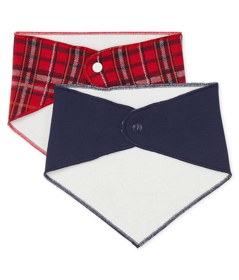 Lotto da 2 bandane-bavaglini beb&egrave; maschio multicolore