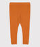 Leggins per bebè in cotone traforato marrone ECUREUIL