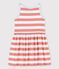 Abito senza maniche in cotone a righe bambina rosa PAPAYE/ MARSHMALLOW