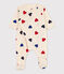 Pigiama a cuori neonato in cotone bianco AVALANCHE/ MULTICO