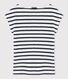 T-shirt donna in lino rigata