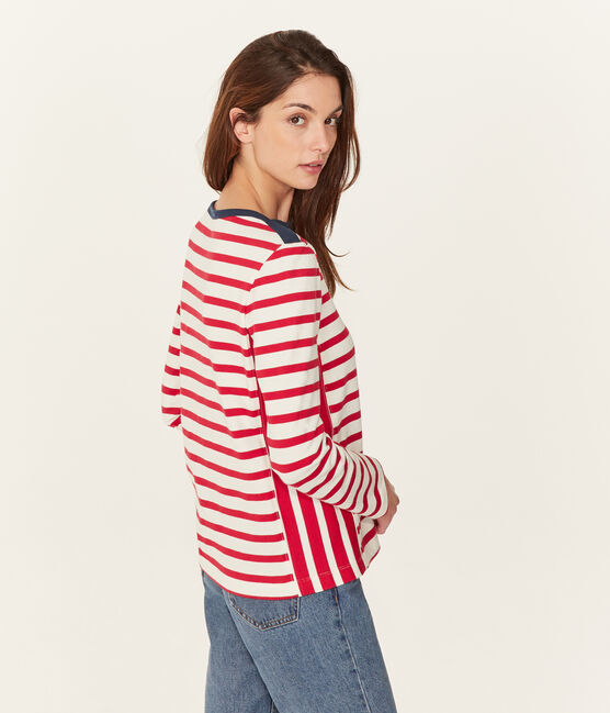 Marinière donna rosso TERKUIT/bianco MARSHMALLOW
