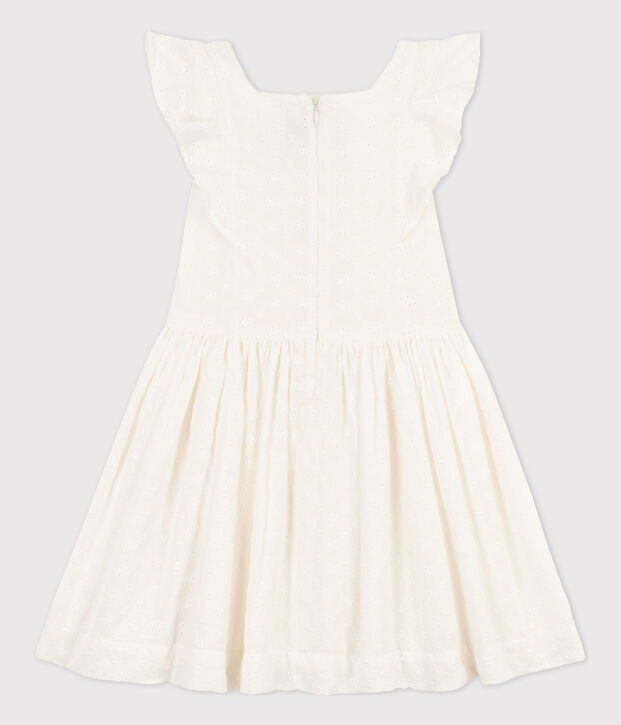 Abito bambina in pizzo sangallo bianco