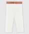 Leggings corti in jersey lycra bambina bianco MARSHMALLOW