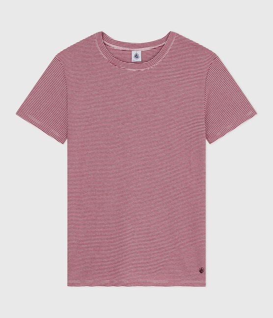 T-shirt L'Iconique a maniche corte in cotone donna rosso AMARANTE/ MARSHMALLOW