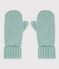 Muffole in maglia con fodera in pile bambino unisex verde PAUL
