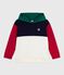 Felpa con cappuccio in cotone color block bambino blu SOIR/ MULTICO