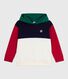 Felpa con cappuccio in cotone color block bambino