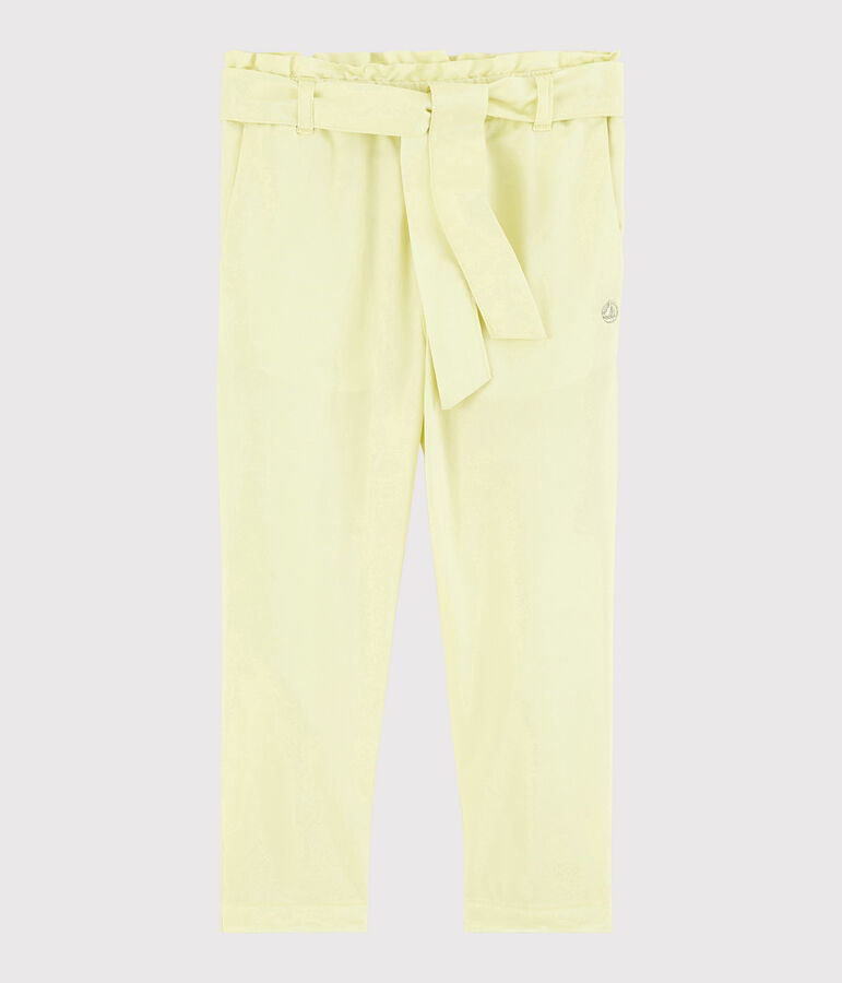 Pantaloni in serge bambina giallo
