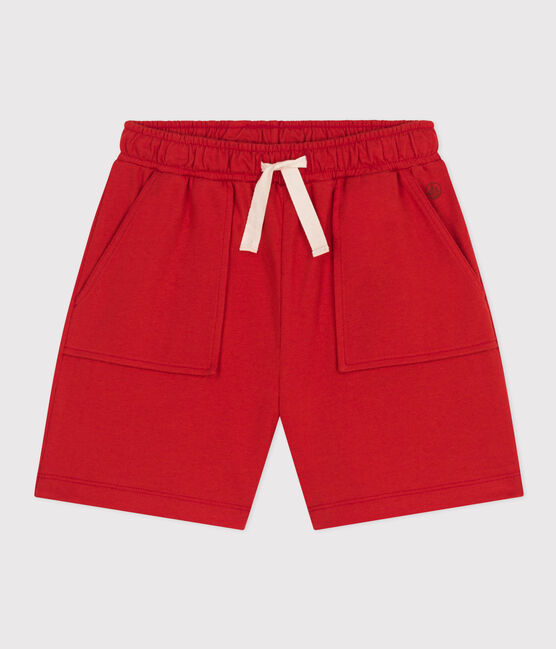Shorts in cotone bambino rosso AURORA