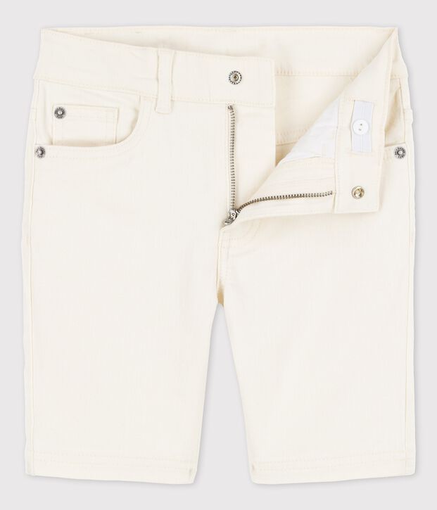 Bermuda in denim bambino ecru