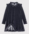 Abito maniche lunghe bambina blu SMOKING