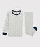 Pigiama bambino fantasia a stelle in cotone grigio BELUGA/bianco MARSHMALLOW