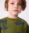 Felpa in cotone stampato bambino blu CEDAR/ OLYMPIC