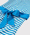 Abito in lino a righe Donna blu MYKONOS/bianco MARSHMALLOW