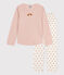 Pigiama bambina in cotone rosa SALINE/bianco MULTICO