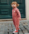 Tutina lunga in tessuto felpato neonato rosa ROSEWOOD