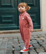 Tutina lunga in tessuto felpato neonato