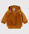 Felpa con cappuccio per bebé maschio in sherpa marrone BRINDILLE