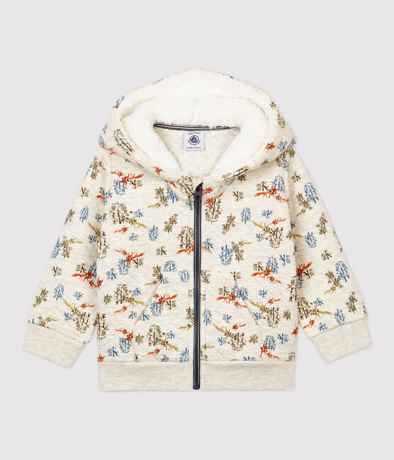 Cardigan trapuntato bebè. beige MONTELIMAR/bianco MULTICO