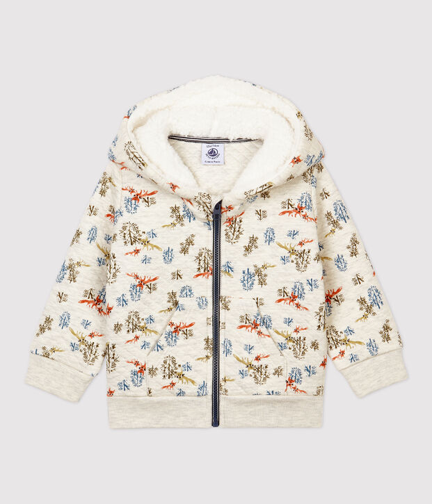 Cardigan trapuntato beb&egrave;. beige/multicolore