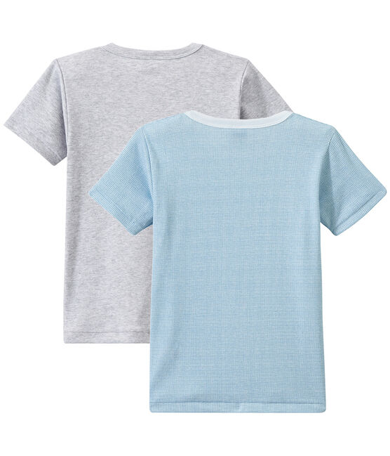 Lotto di 2 t-shirts per bambino a maniche corte bianco LOT