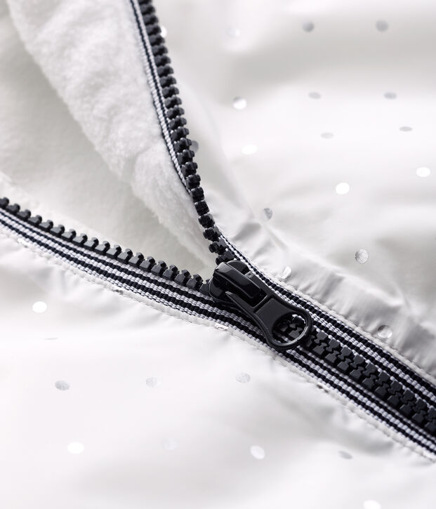 Giubbotto beb&egrave; femmina/maschio fantasia bianco/grigio