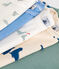 Set da 5 body a maniche lunghe in cotone con stampa neonato variante 1