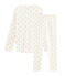 Pigiama a stelle bambina a costine bianco MARSHMALLOW/giallo OR