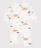 Tutina pigiama senza piedi in cotone stampato MARSHMALLOW/ CHALOUPE