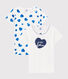 Confezione da 2 t-shirt manica corta cuori bambina