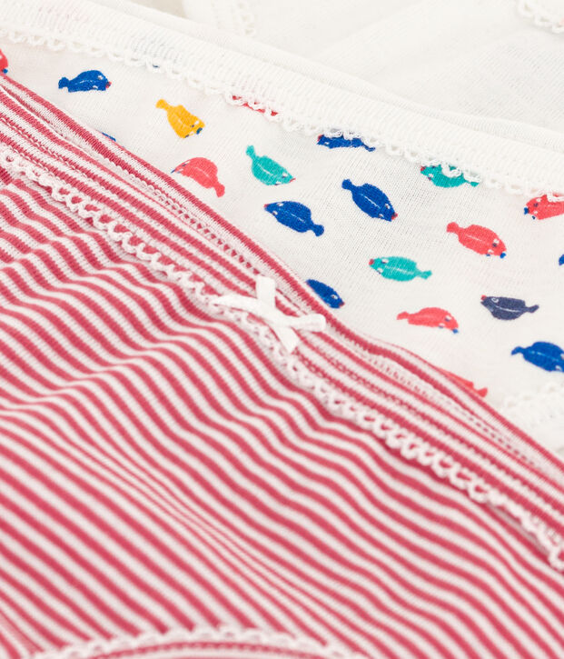 Confezione da 3 slip in cotone con animali marini multicolore