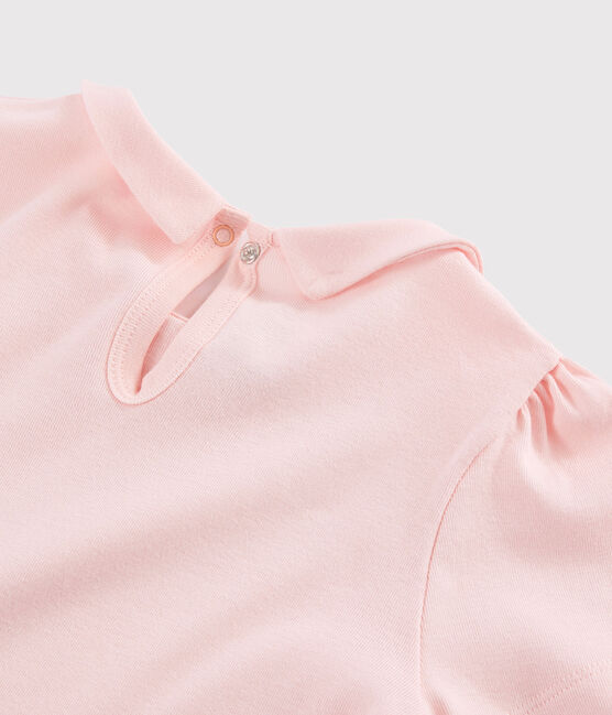 T-shirt a maniche corte in cotone bambina rosa MINOIS