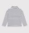 Pullover in cotone a righe bambina bianco/blu