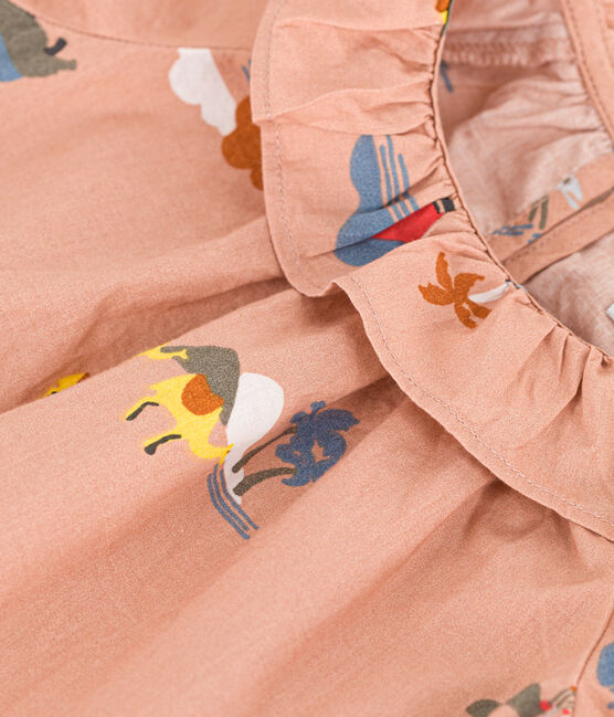 Blusa manica corta bebè in popeline stampato VINTAGE/ MULTICO