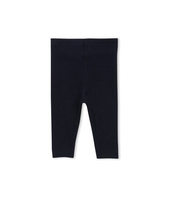 Leggings bebé bambina tinta unita blu Abysse
