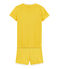 Pigiama corto bambina a costine giallo HONEY/bianco MARSHMALLOW