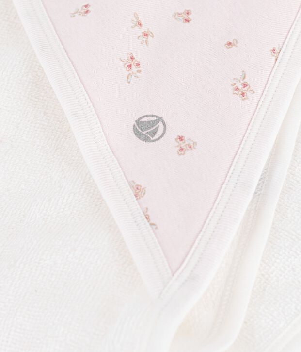 Asciugamano quadrato da bagno in cotone neonato rosa/multicolore