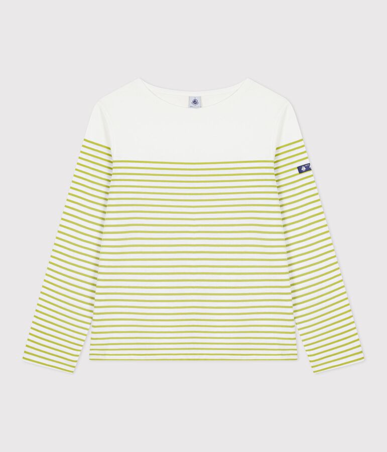 Marini&egrave;re in cotone a righe donna verde/verde