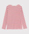 T-shirt marinara bambina e bambino bianco MARSHMALLOW/rosso PEPS