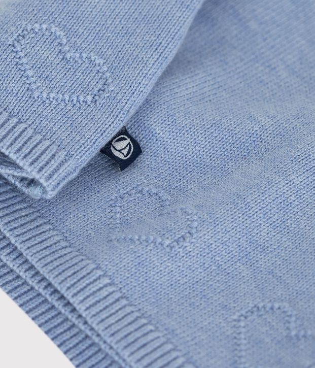 Brassi&egrave;re con incrocio in maglia traforata di misto lana e cotone neonato POLAIRE