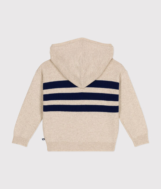 Maglione con cappuccio in lana e cotone bambino bianco AVALANCHE/ MEDIEVAL