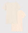 Confezione da 2 t-shirt bambina a maniche corte in cotone a fiori variante 1