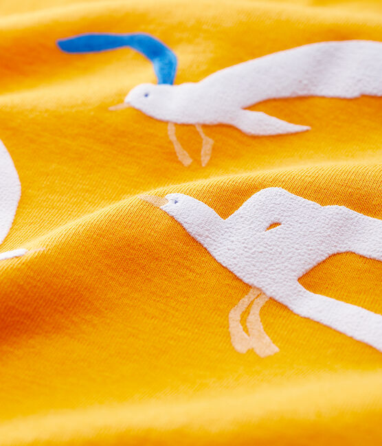 T-shirt bebè a maniche corte in cotone. giallo TEHONI