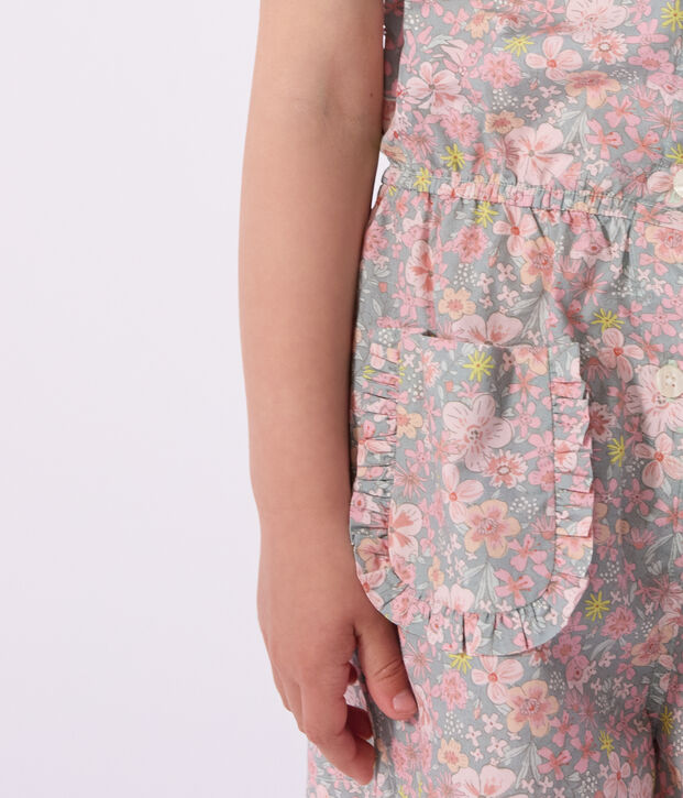 Tutina corta in cotone bambino blu/multicolore