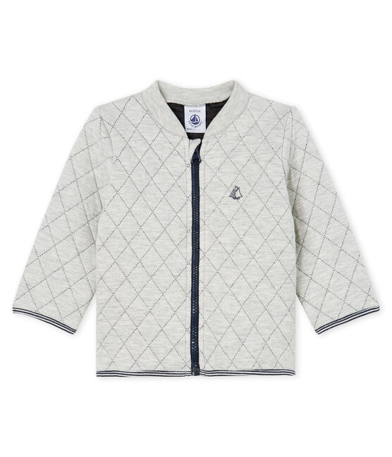 Cardigan in tubique trapuntato bebè maschio grigio BELUGA CHINE CN